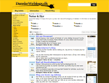 Tablet Screenshot of natur-dyr.danskeweblogs.dk