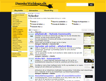 Tablet Screenshot of nyheder.danskeweblogs.dk